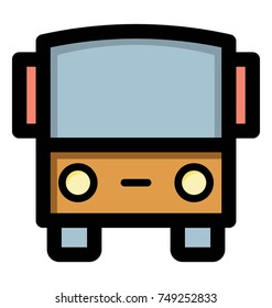 
Flat vector icon representation for a  school transport
