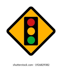 Flat vector icon of road sign Traffic Signal
