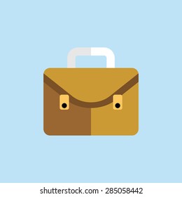 Flat vector icon of School Bag for Mobile & Computer
