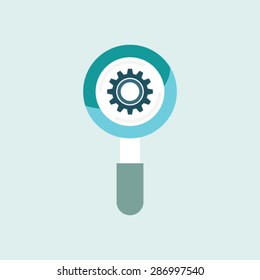 Flat vector icon of Search for Mobile & Computer