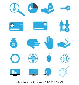 Flat vector icon set - abacus vector, graph, gold ingot, laptop, wallet, percent growth
