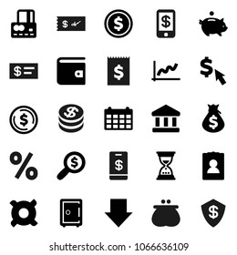 Set Banking Icons Dollar Piggy Bank Stock Vector (Royalty Free) 1889654263