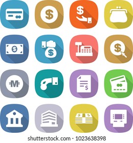 flat vector icon set - card vector, dollar, investment, purse, money, gift, cashbox, arrow, crypto currency, hand coin, account balance, credit, library, office, atm