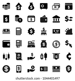Flat vector icon set - certificate vector, bank, exchange, dollar coin, japanese candle, wallet, cash, money bag, investment, growth, stack, check, building, receipt, medal, flag, safe, calendar