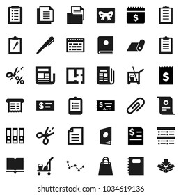 Flat vector icon set - cleaner trolley vector, book, copybook, pen, schedule, clipboard, certificate, document, constellation, exam, check, annual report, receipt, binder, dollar calendar, newspaper