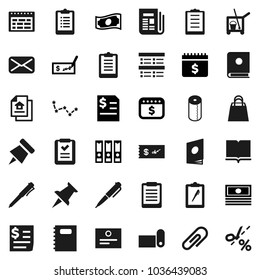 Flat vector icon set - cleaner trolley vector, toilet paper, book, copybook, pen, schedule, clipboard, pin, certificate, constellation, exam, cash, check, annual report, binder, dollar calendar