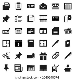 Flat vector icon set - cleaner trolley vector, toilet paper, book, copybook, pen, schedule, clipboard, pin, certificate, document, exam, check, dollar calendar, fitness mat, money, newspaper, mail