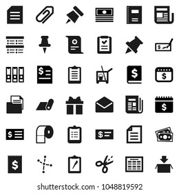 Flat vector icon set - cleaner trolley vector, toilet paper, copybook, schedule, clipboard, pin, certificate, document, constellation, exam, cash, check, annual report, receipt, binder, fitness mat