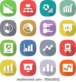 flat vector icon set - crisis vector, hierarchy, diagram, circle, presentation, annual report, graph, up, chart, analytics