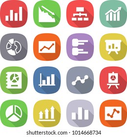 flat vector icon set - graph vector, crisis, hierarchy, diagram, circle, statistics, presentation, annual report, up, chart, analytics