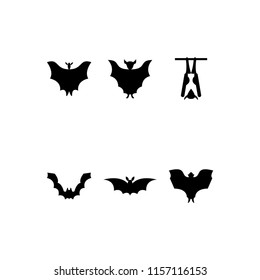 Flat vector icon set - helloween vector bat