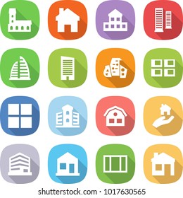 flat vector icon set - mansion vector, home, cottage, skyscrapers, skyscraper, modern architecture, panel house, window, building, real estate, office