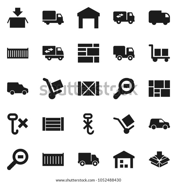 Flat Vector Icon Set Sea Container Stock Vector Royalty Free