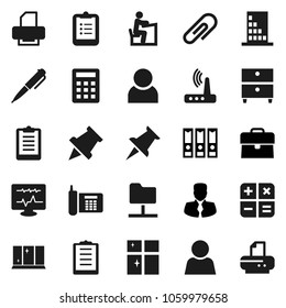 Flat vector icon set - shining window vector, student, pen, clipboard, paper pin, archive, manager, case, binder, phone, thumbtack, diagnostic monitor, network folder, router, attachment, user
