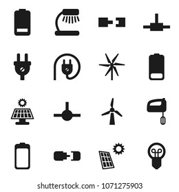 Set Vector Icon Solar Power Stock Vector (royalty Free) 365791190 