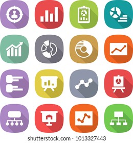 flat vector icon set - target audience vector, graph, report, diagram, circle, statistics, presentation, structure, analytics, hierarchy