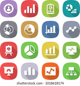 flat vector icon set - target audience vector, graph, report, diagram, circle, presentation, up, monitor pulse, chart, analytics, hierarchy