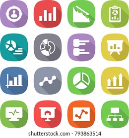 flat vector icon set - target audience vector, graph, crisis, report, diagram, circle, presentation, up, monitor pulse, analytics, hierarchy