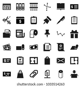 Flat vector icon set - toilet paper vector, book, pen, schedule, clipboard, pin, certificate, constellation, exam, cash, check, receipt, binder, dollar calendar, fitness mat, money, document, mail