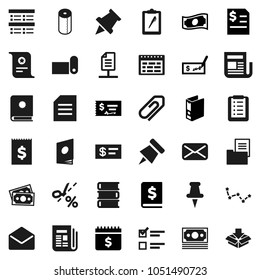 Flat vector icon set - toilet paper vector, book, schedule, pin, certificate, document, constellation, exam, cash, check, annual report, binder, dollar calendar, fitness mat, money, receipt, mail