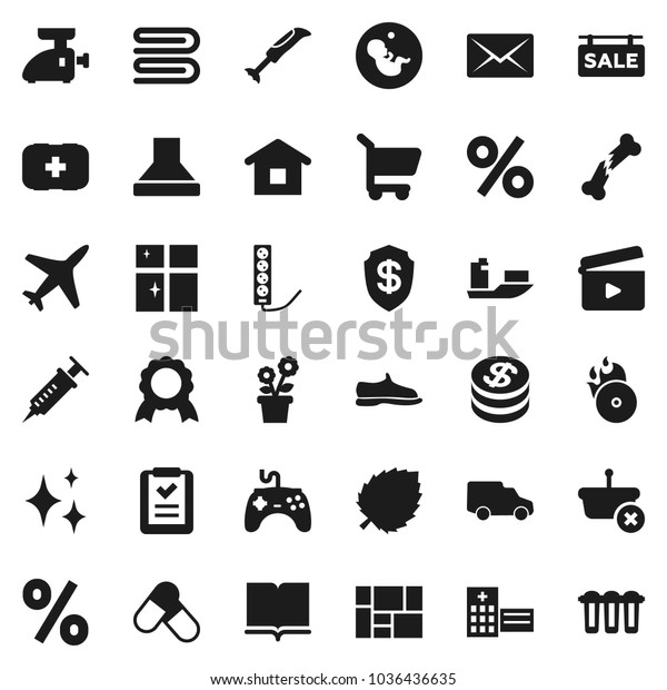Flat vector icon set - towel vector, shining,\
window, book, medal, leaf, snickers, pills, first aid kit, plane,\
ship, car, consolidated cargo, cinema clap, music hit, gamepad,\
pregnancy, syringe