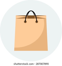 Flat vector icon of Shopping Bag for Mobile & Computer
