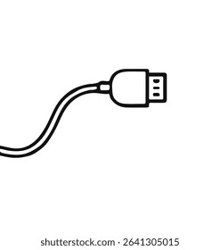Flat vector icon showing a HDMI cable connector with  pins. Represents digital connection, home entertainment, AV setup, tech hardware, and multimedia installation.