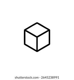 A flat vector icon showing an isometric cube with a separate top face poised above, indicating replacement. Monoline style. Isolated on white.