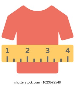 
A flat vector icon showing the waist measurement
