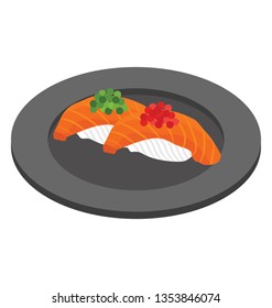 Flat vector icon of shrimp.
