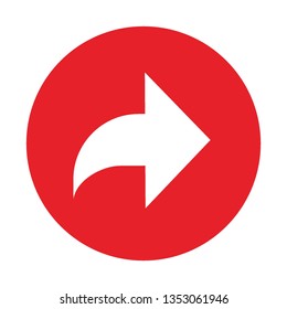 Flat vector icon - social media, favorites, share, arrow, redo, chain, network - Vector