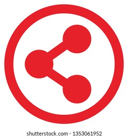 Flat vector icon - social media, favorites, share, arrow, redo, chain, network - Vector
