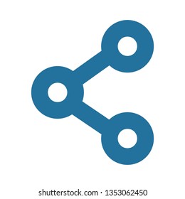 Flat vector icon - social media, favorites, share, arrow, redo, chain, network - Vector
