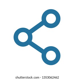 Flat vector icon - social media, favorites, share, arrow, redo, chain, network - Vector