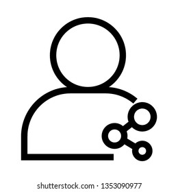 Flat vector icon - social media, favorites, share, arrow, redo, chain, network - Vector