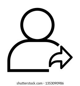 Flat vector icon - social media, favorites, share, arrow, redo, chain, network - Vector
