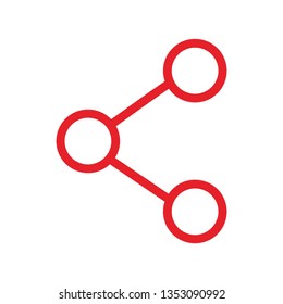 Flat vector icon - social media, favorites, share, arrow, redo, chain, network - Vector