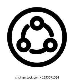 Flat vector icon - social media, favorites, share, arrow, redo, chain, network - Vector