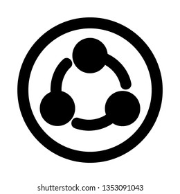 Flat vector icon - social media, favorites, share, arrow, redo, chain, network - Vector