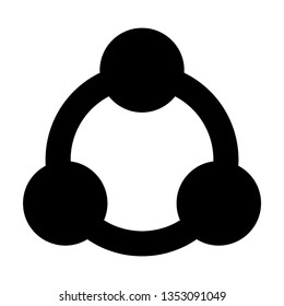 Flat vector icon - social media, favorites, share, arrow, redo, chain, network - Vector
