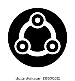 Flat vector icon - social media, favorites, share, arrow, redo, chain, network - Vector