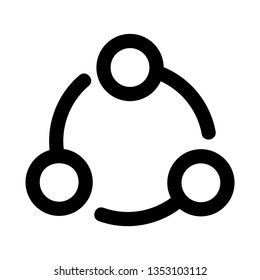 Flat vector icon - social media, favorites, share, arrow, redo, chain, network - Vector