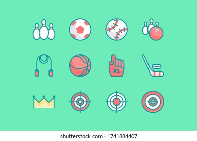 Flat Vector Icon of Sport