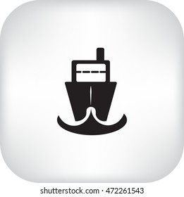 Flaches Vektorsymbol für Dampfboot