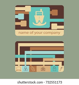 Flat vector icon for steamboat