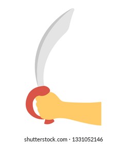 Flat vector icon of sword.