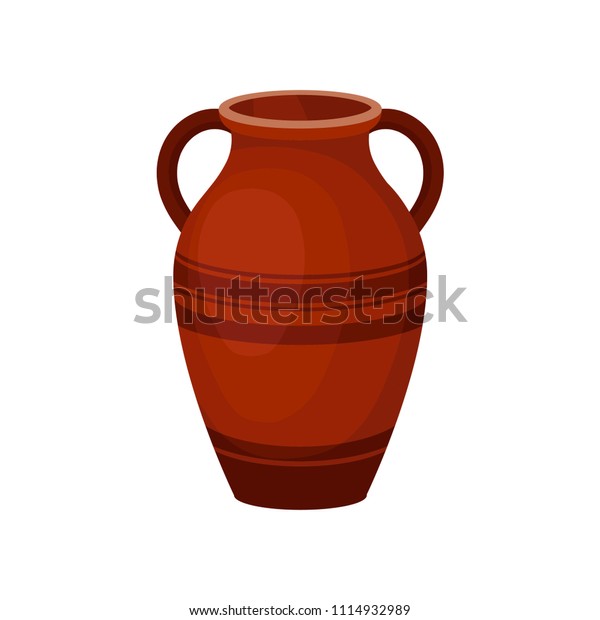 Flat Vector Icon Tall Ceramic Jug Stock Vector Royalty Free