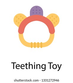 Flat vector icon of teething toy.