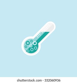 Flat vector icon of Thermometer.