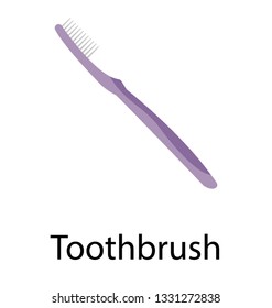 Flat vector icon of toothbrush.